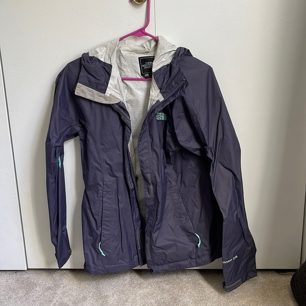 Purple North Face Rain Jacket
